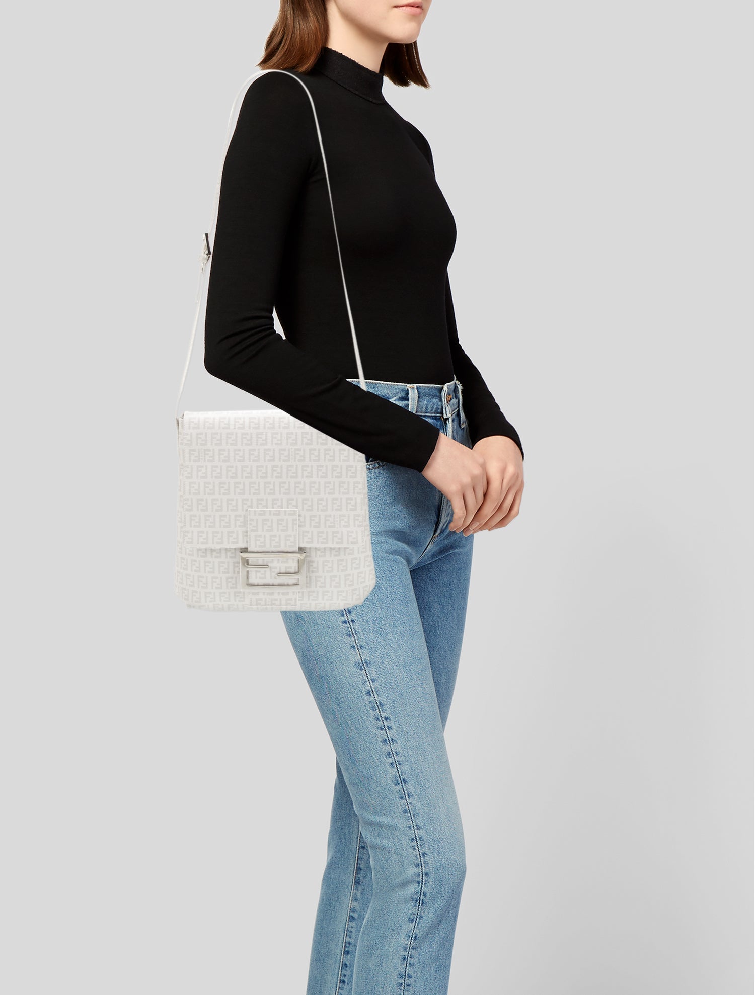 Fendi Zucchino FF Messenger Bag