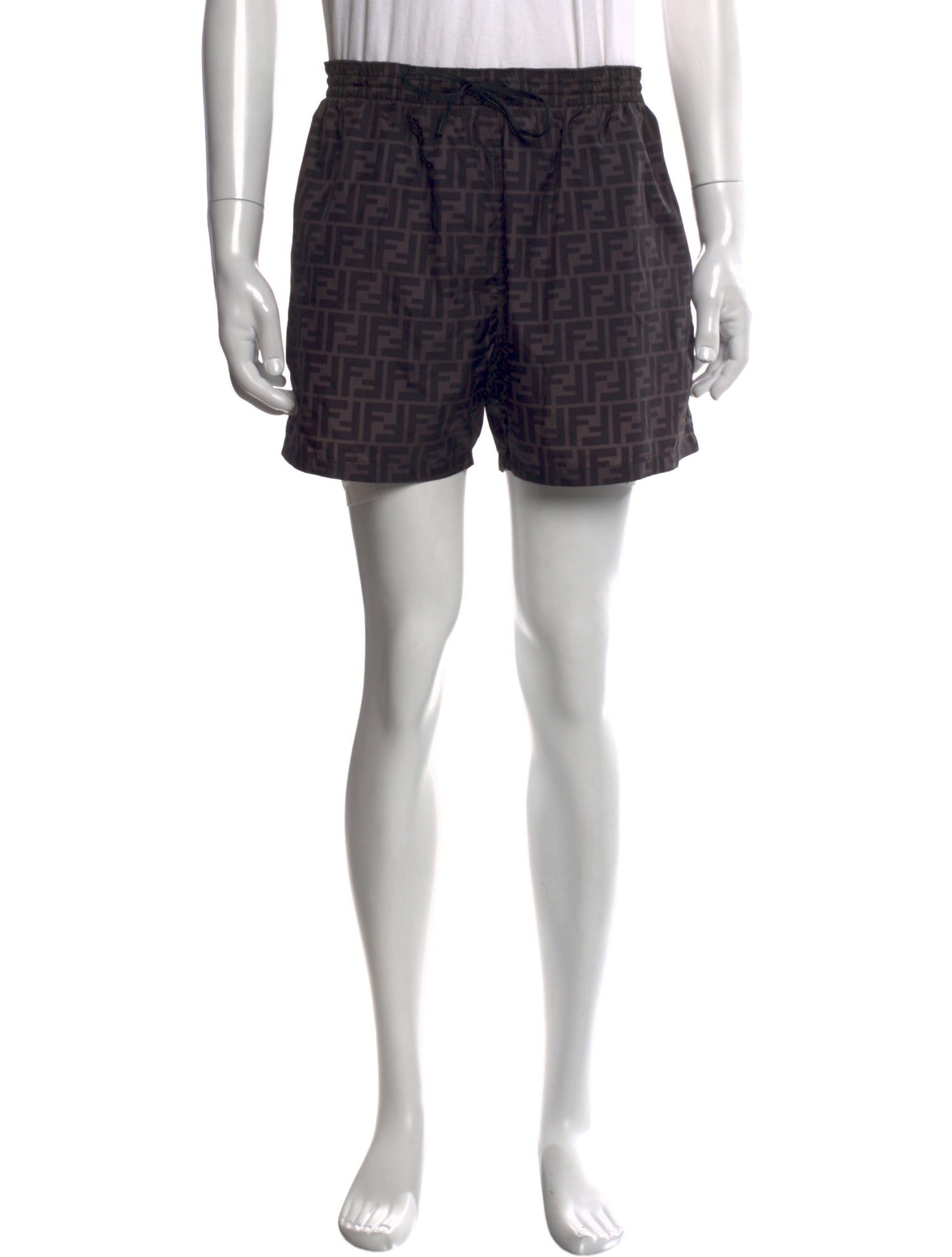 Fendi Zucca FF Logo Printed Swim Trunks
