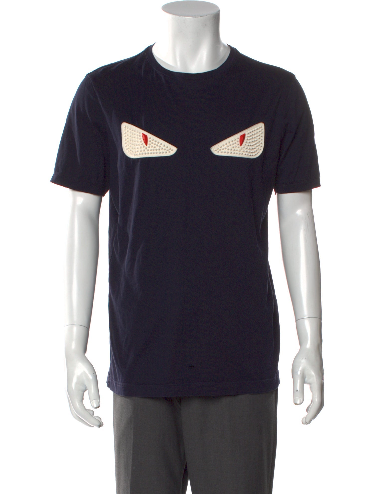 Fendi Monsters Motif Crew Neck T-Shirt