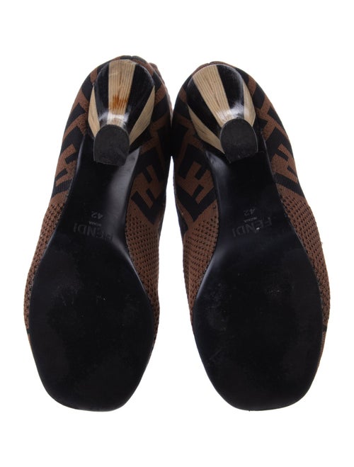 Fendi Zucca FF Logo Printed Lace-Up Boots