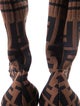 Fendi Zucca FF Logo Printed Lace-Up Boots