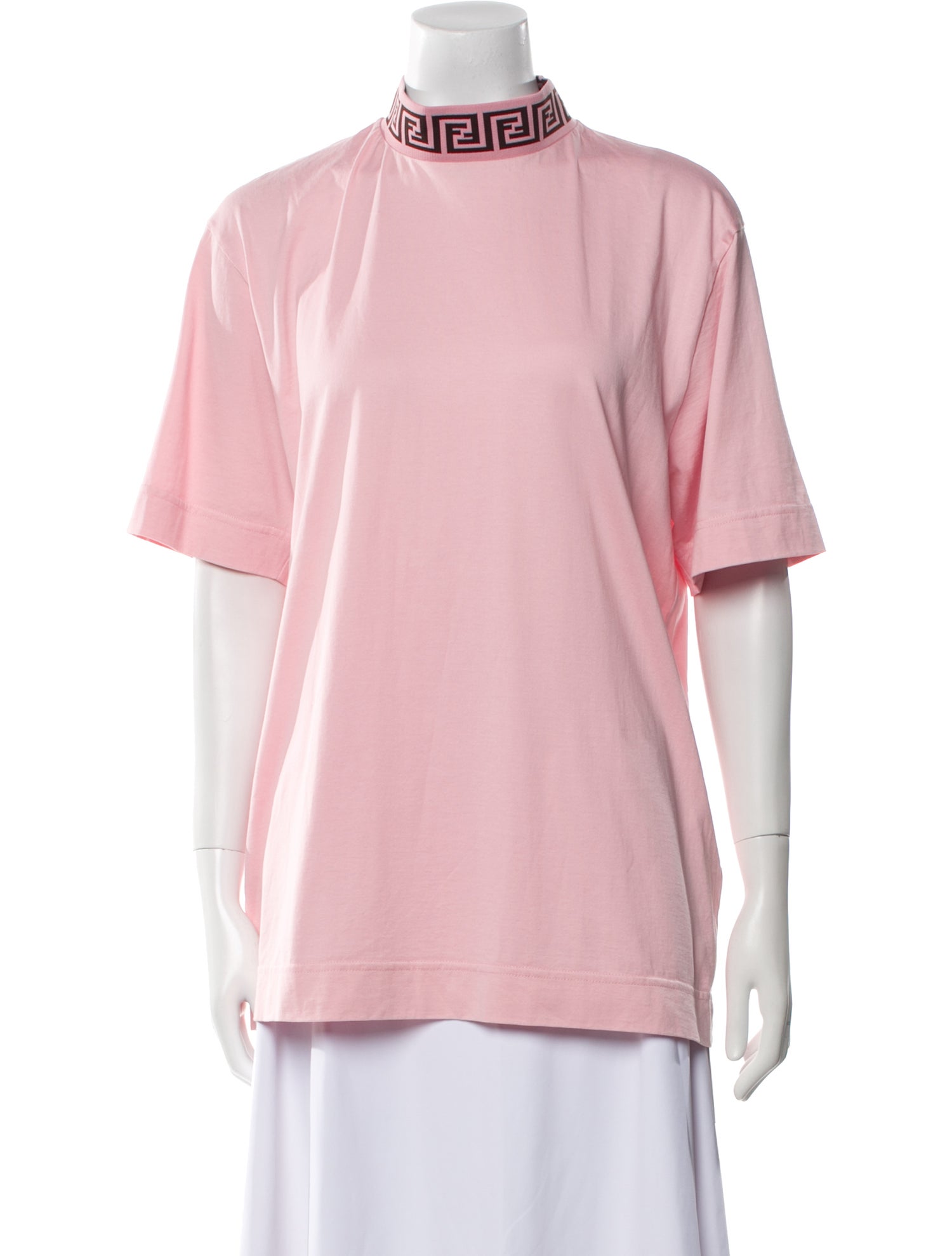 Fendace Mock Neck Short Sleeve T-Shirt
