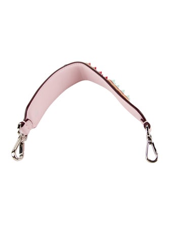 Fendi Pink Love Studded Leather Strap