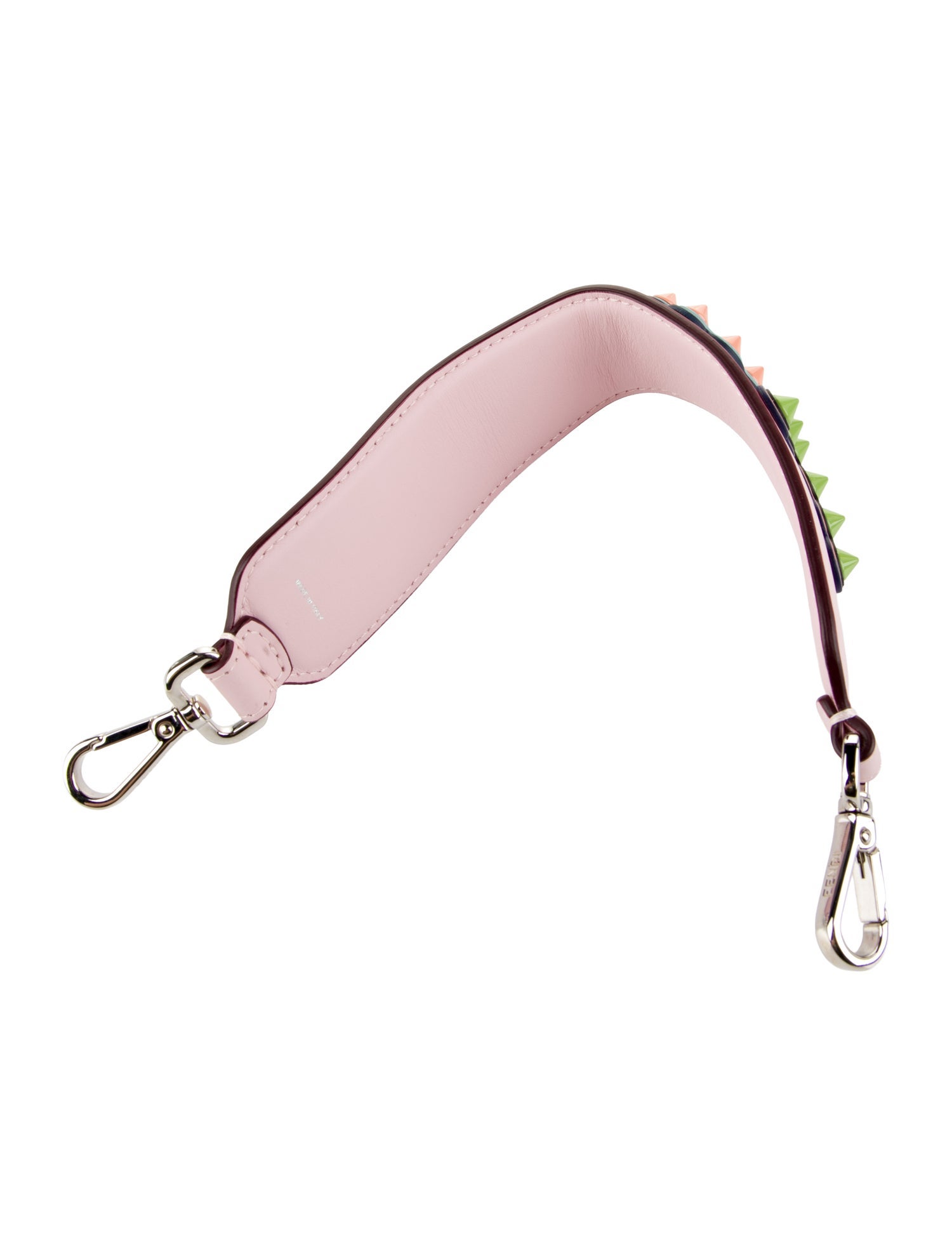 Fendi Pink Love Studded Leather Strap