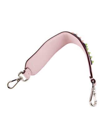 Fendi Pink Love Studded Leather Strap