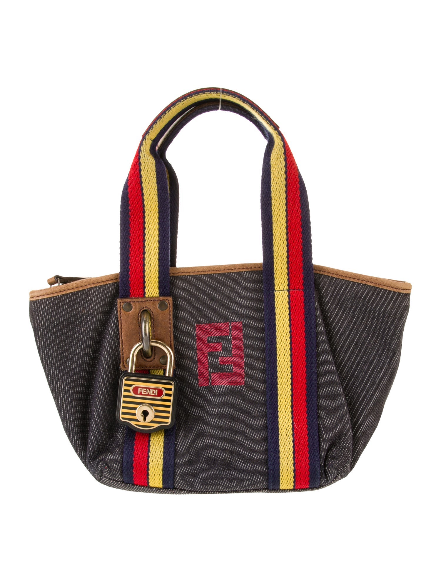 Fendi Denim Top Handle Bag