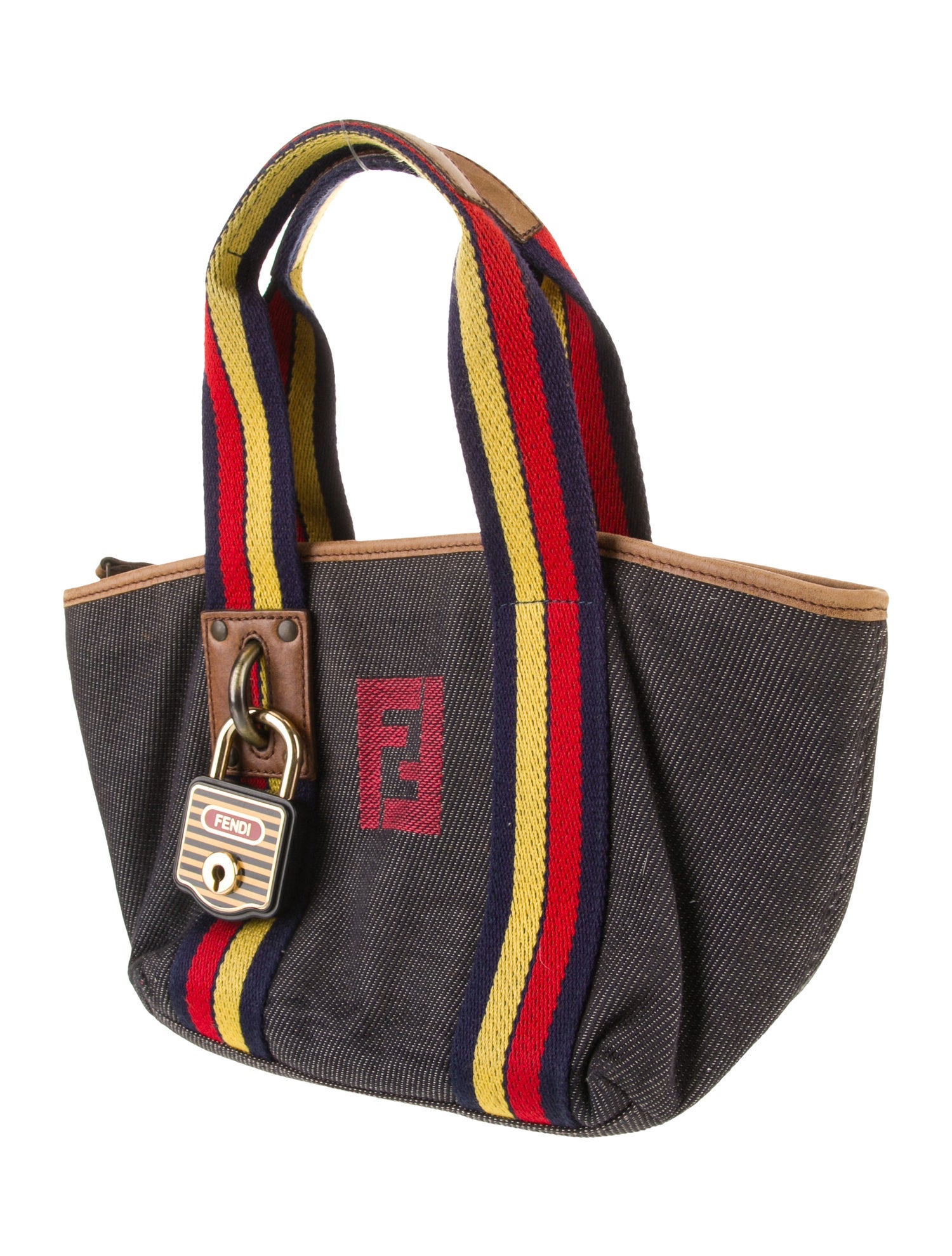 Fendi Denim Top Handle Bag