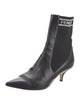 Fendi Leather Graphic Print Sock Boots