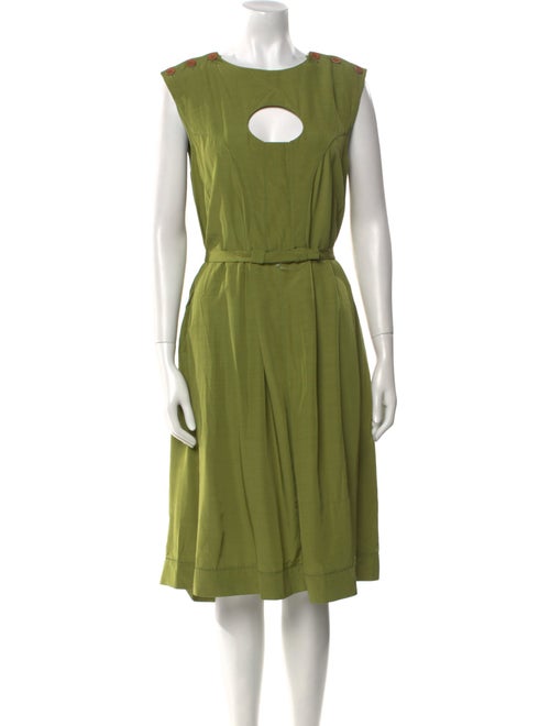 Fendi Scoop Neck Knee-Length Dress