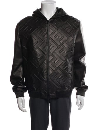 Fendi Lamb Leather Puffer Coat