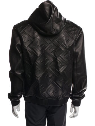 Fendi Lamb Leather Puffer Coat