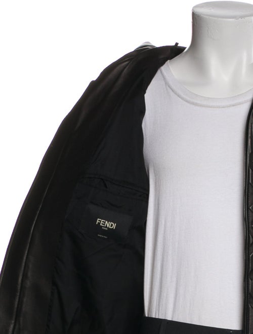 Fendi Lamb Leather Puffer Coat