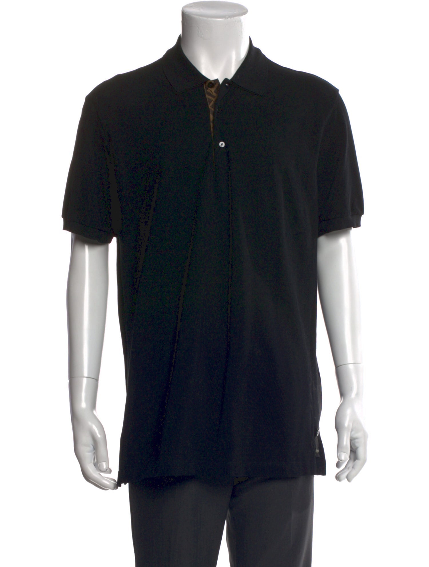 Fendi Zucca FF Logo Collar Polo Shirt