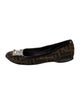 Fendi Zucca FF Logo Canvas Ballet Flats