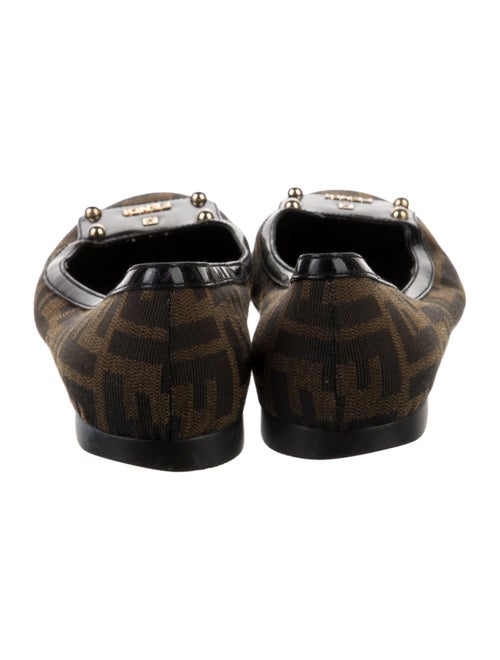 Fendi Zucca FF Logo Canvas Ballet Flats