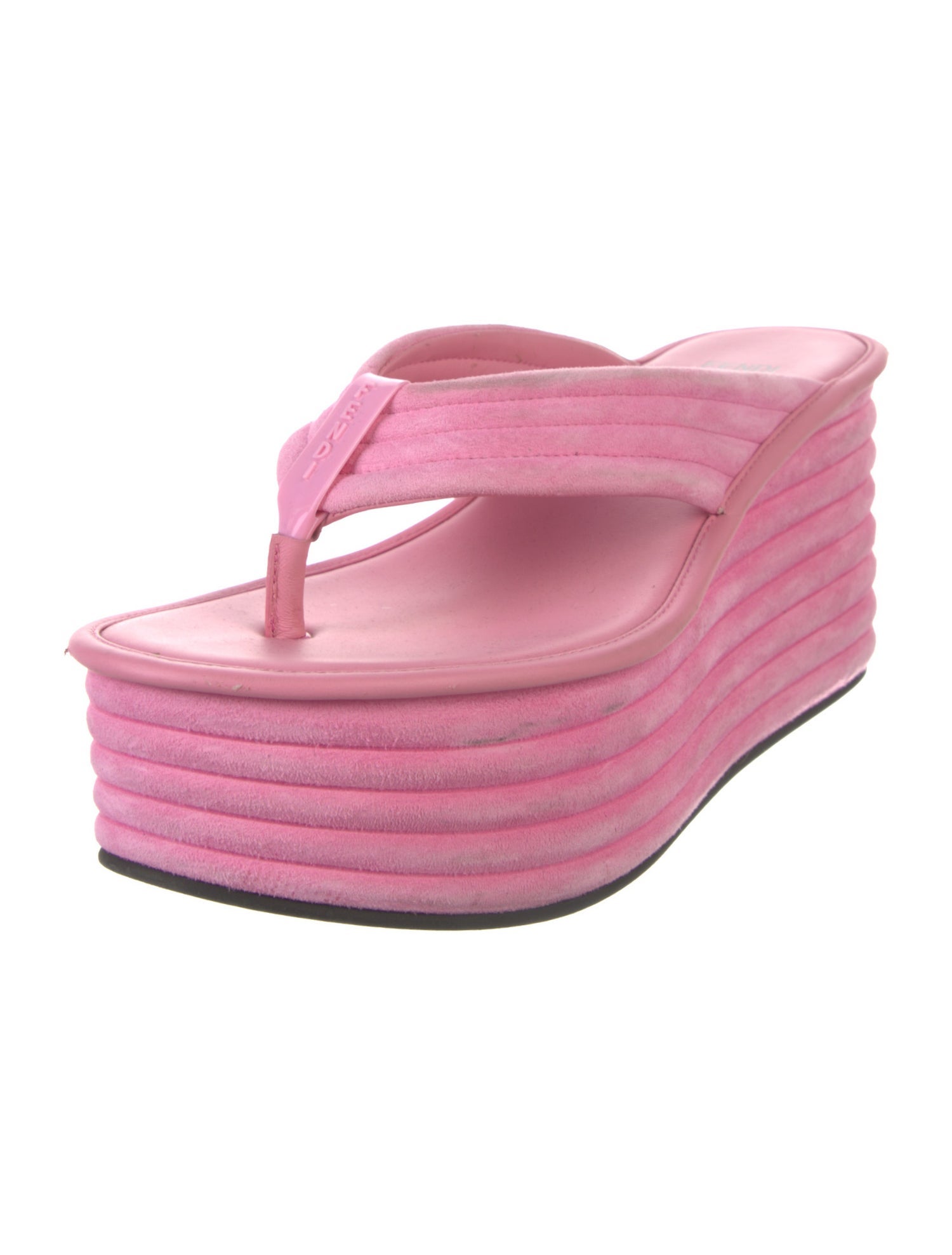 Fendi Suede Flip Flops