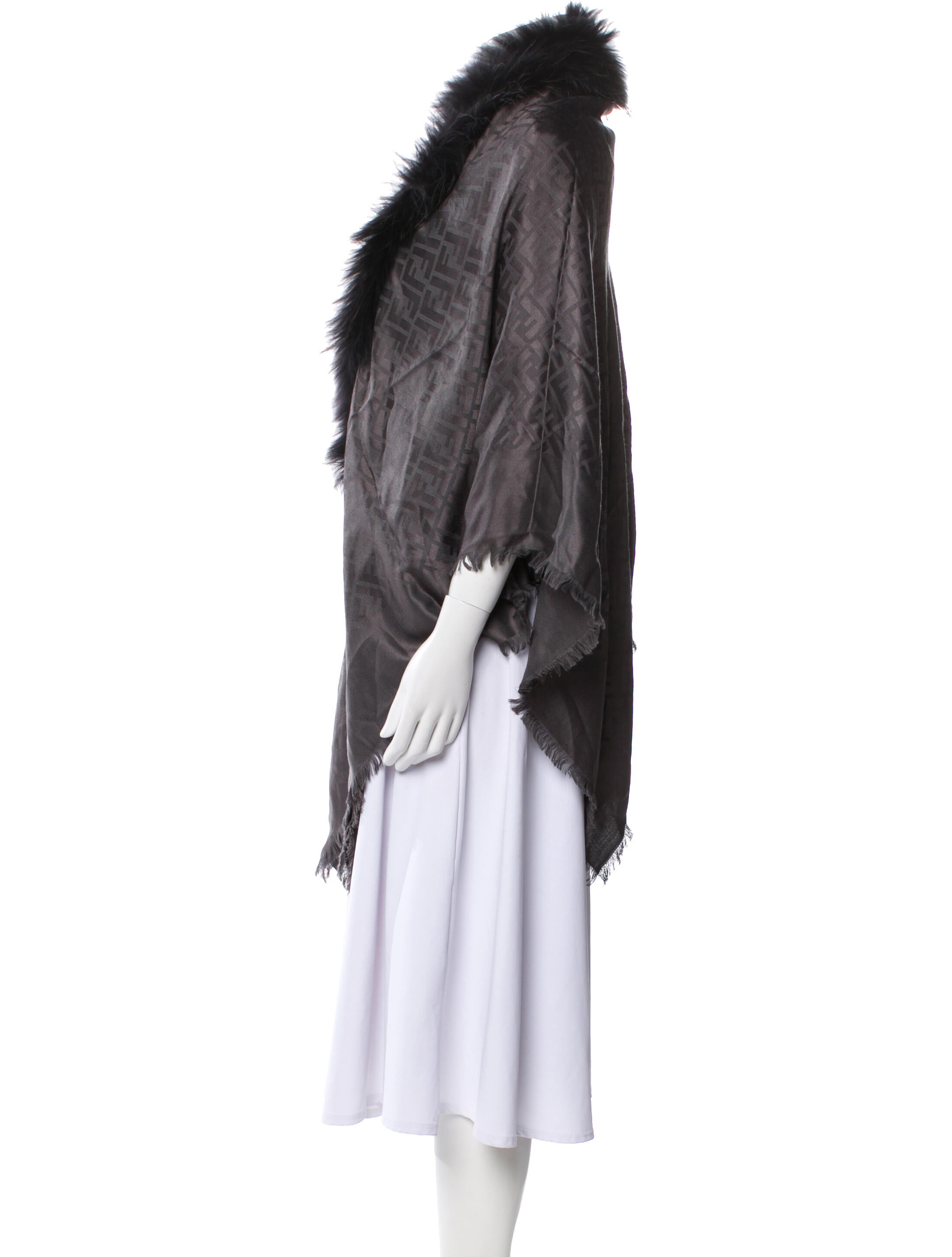 Fendi Zucca FF Logo Printed Shawl