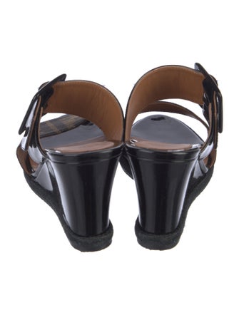 Fendi Zucca FF Logo Leather Slides