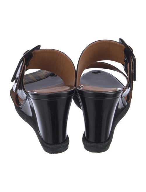 Fendi Zucca FF Logo Leather Slides