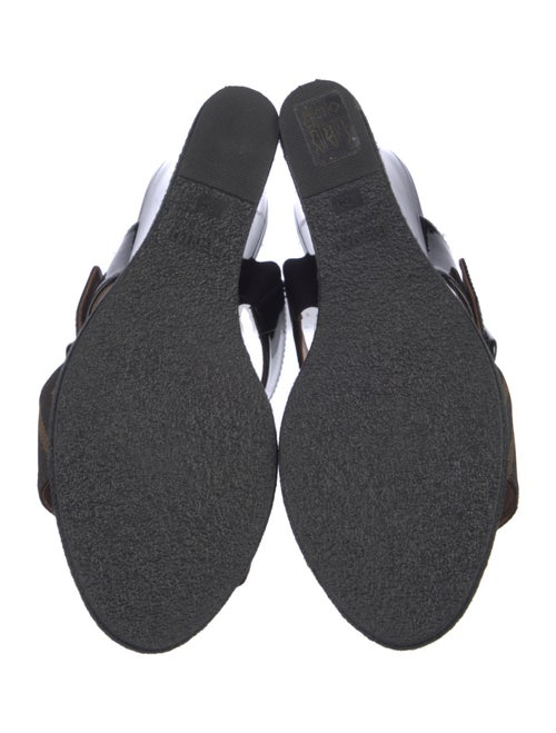 Fendi Zucca FF Logo Leather Slides