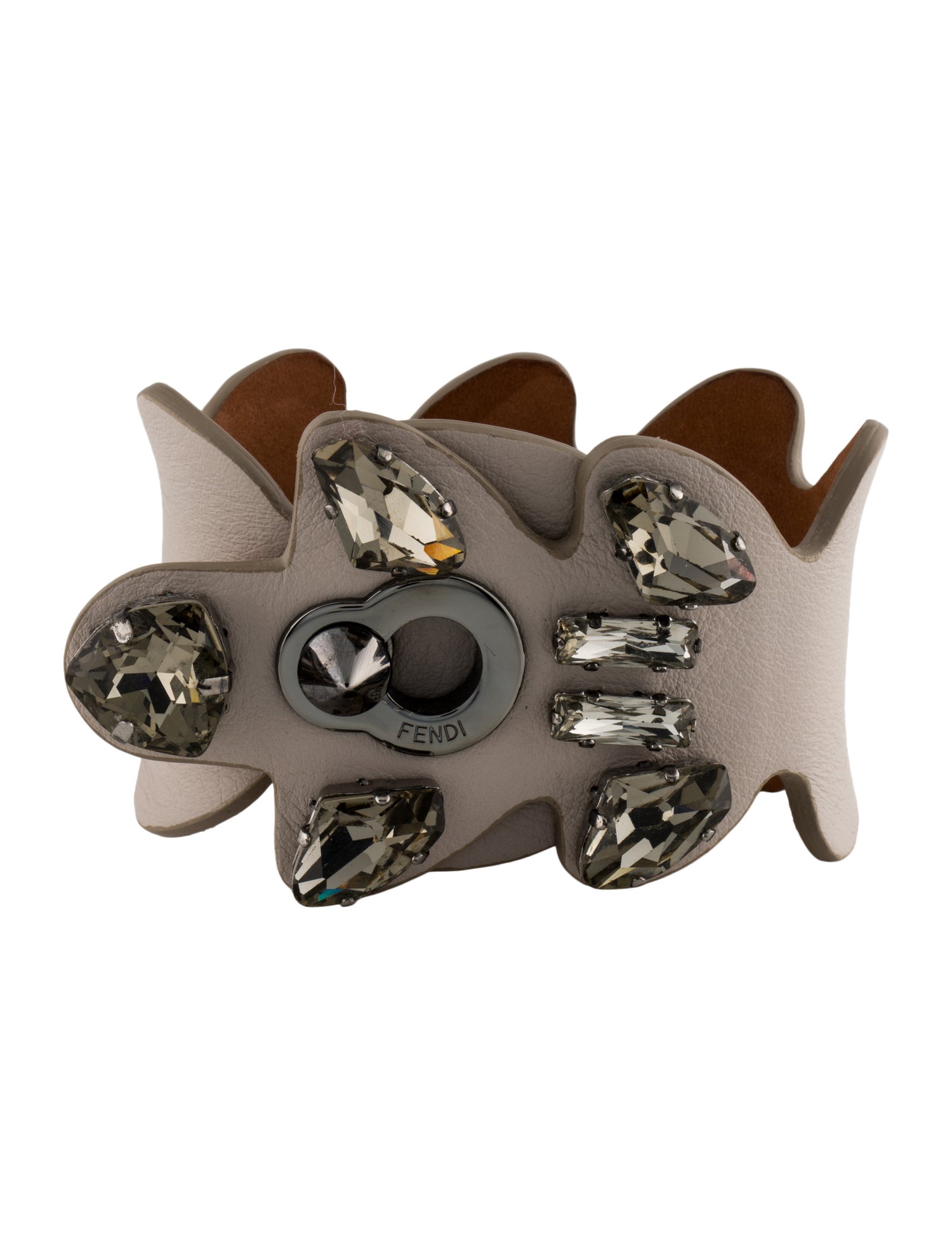 Fendi Crystal Leather Bracelet