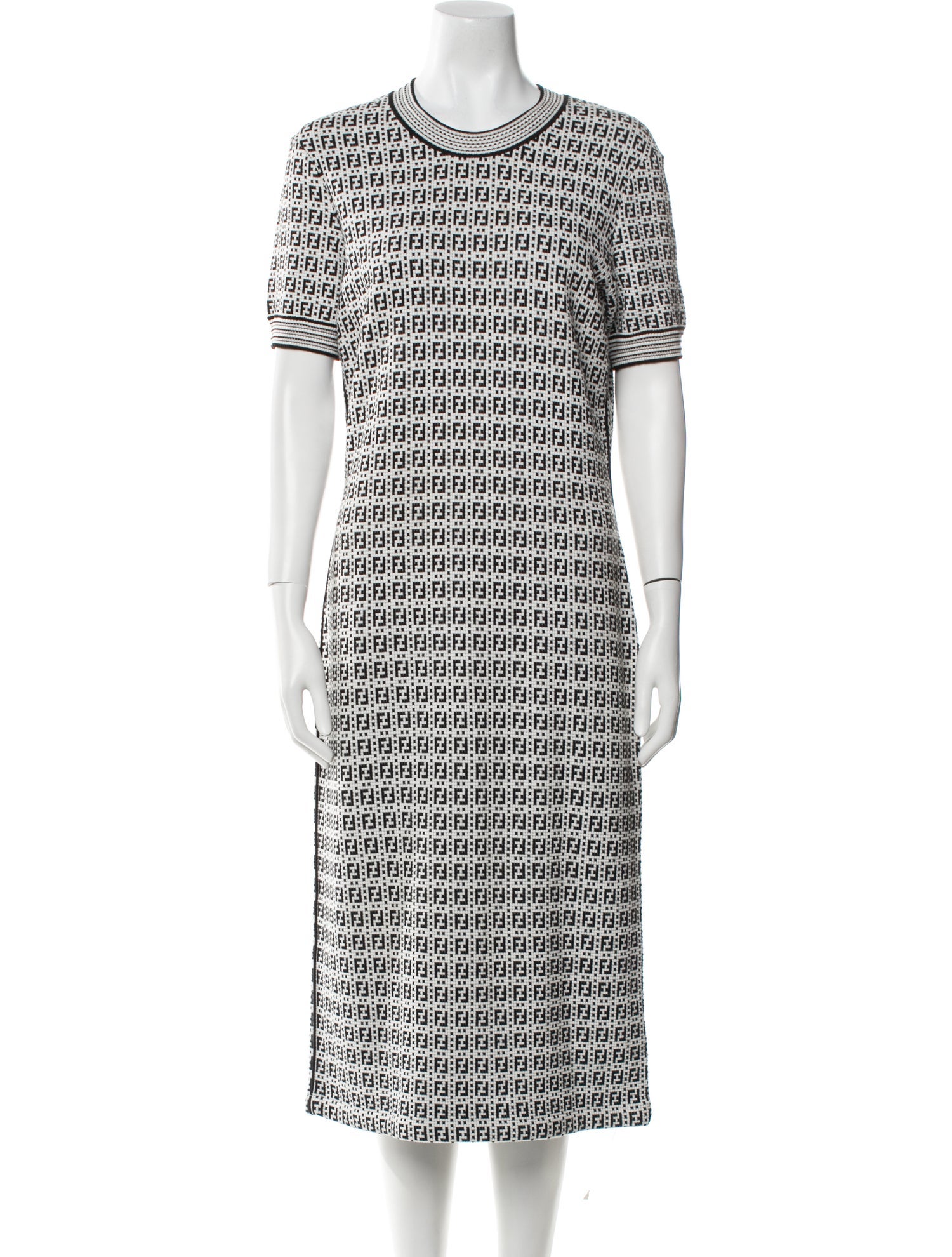 Fendi Printed Midi Length Dress