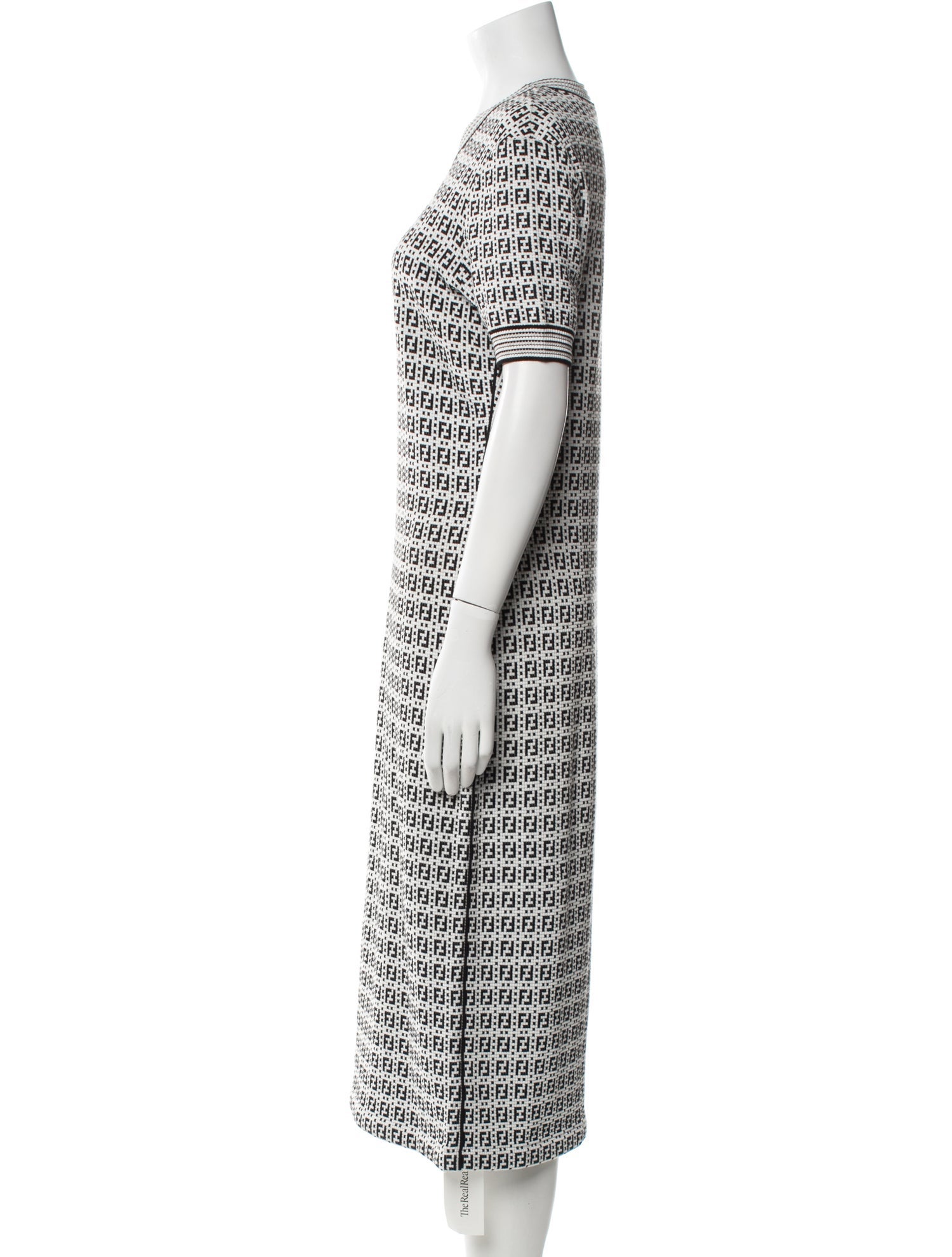 Fendi Printed Midi Length Dress