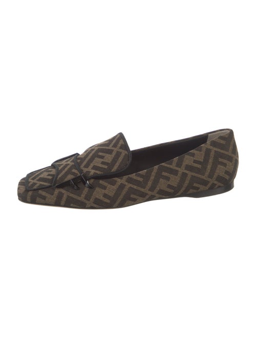 Fendi Zucca FF Logo Canvas Loafers