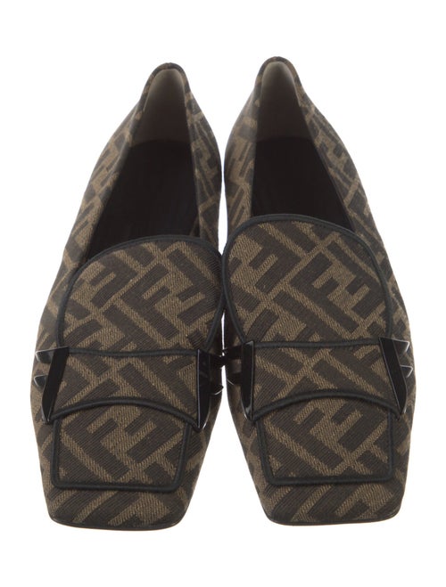 Fendi Zucca FF Logo Canvas Loafers