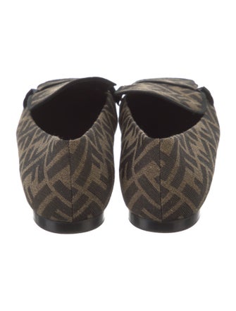 Fendi Zucca FF Logo Canvas Loafers