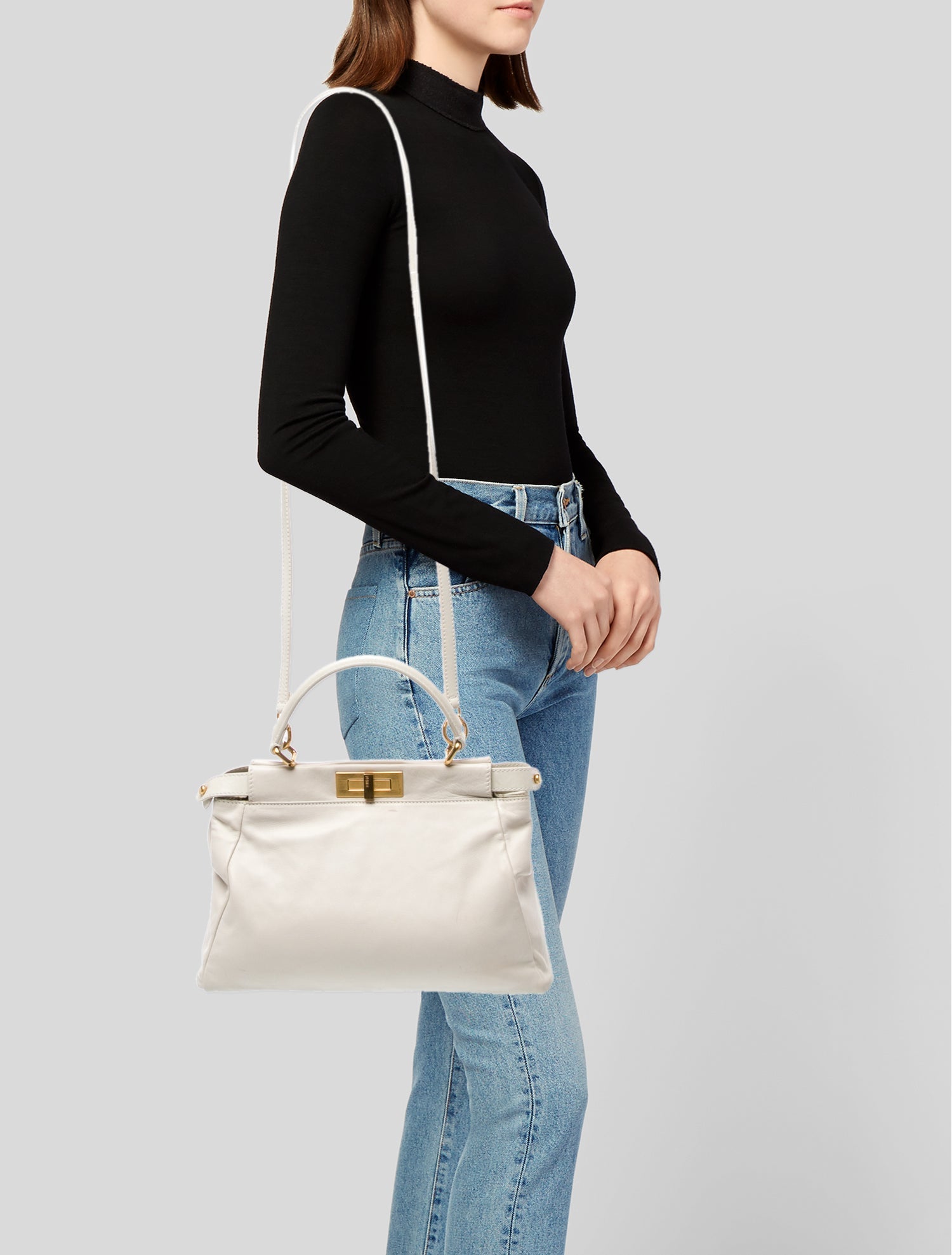 Fendi Leather Peekaboo Medium