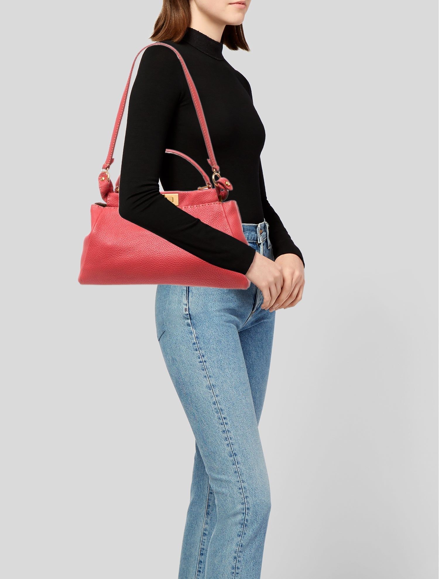 Fendi Leather Peekaboo Mini