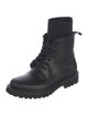 Fendi Zucca FF Logo Leather Combat Boots
