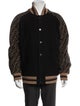 Fendi Zucca FF Logo Wool Bomber Jacket