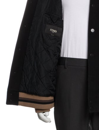 Fendi Zucca FF Logo Wool Bomber Jacket