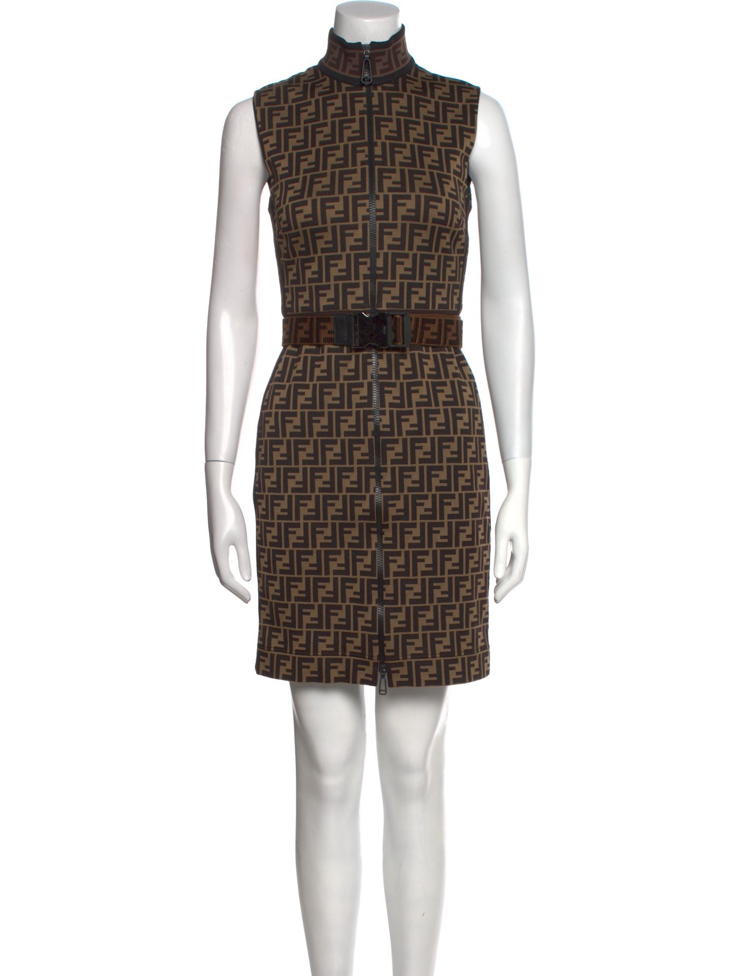 Fendi Plaid Print Mini Dress