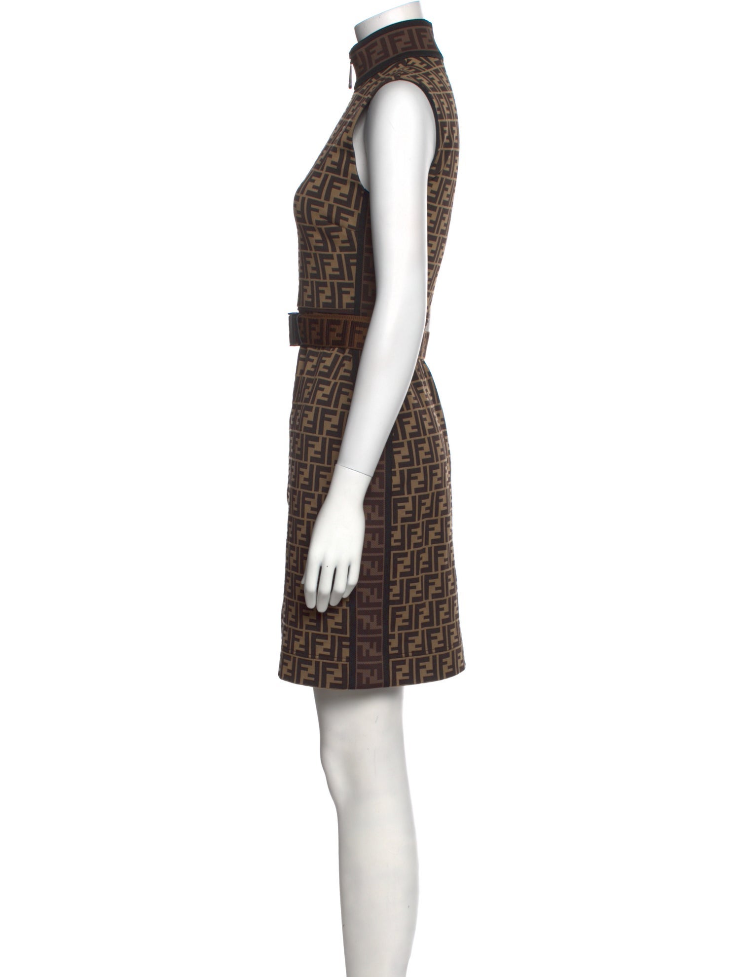 Fendi Plaid Print Mini Dress