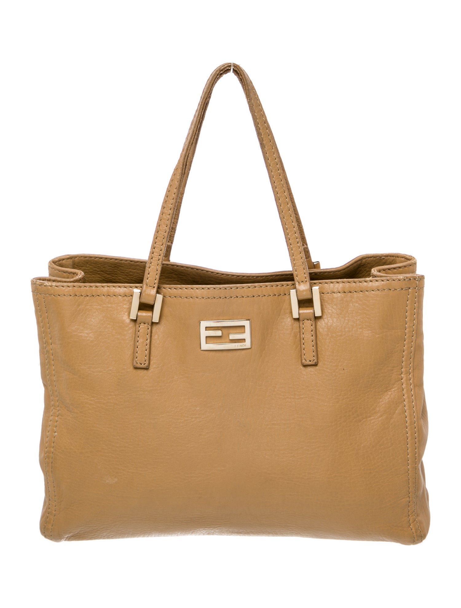 Fendi Leather Top Handle Bag Small Vintage