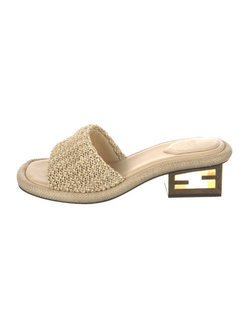 Fendi Raffia Slides