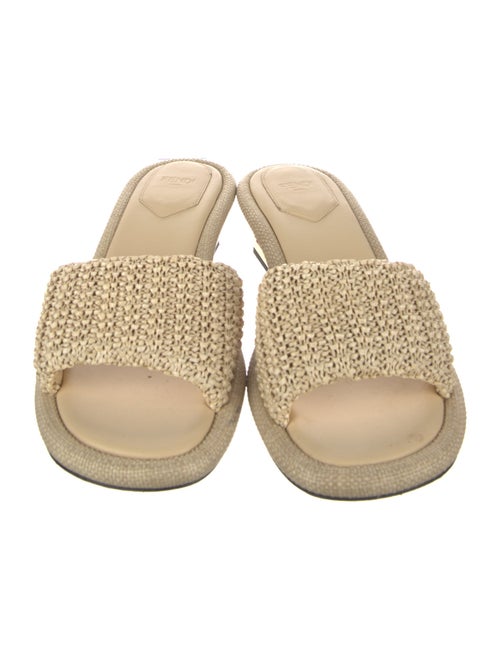 Fendi Raffia Slides
