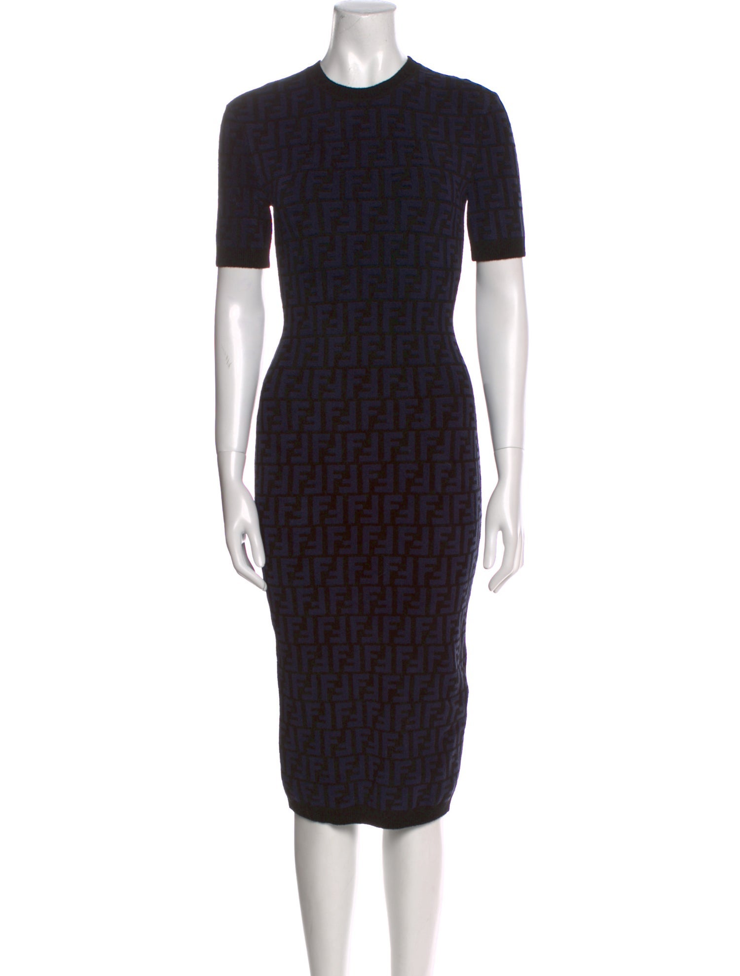 Fendi Printed Midi Length Dress
