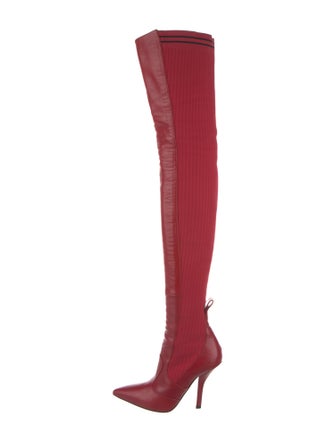 Fendi Leather Sock Boots