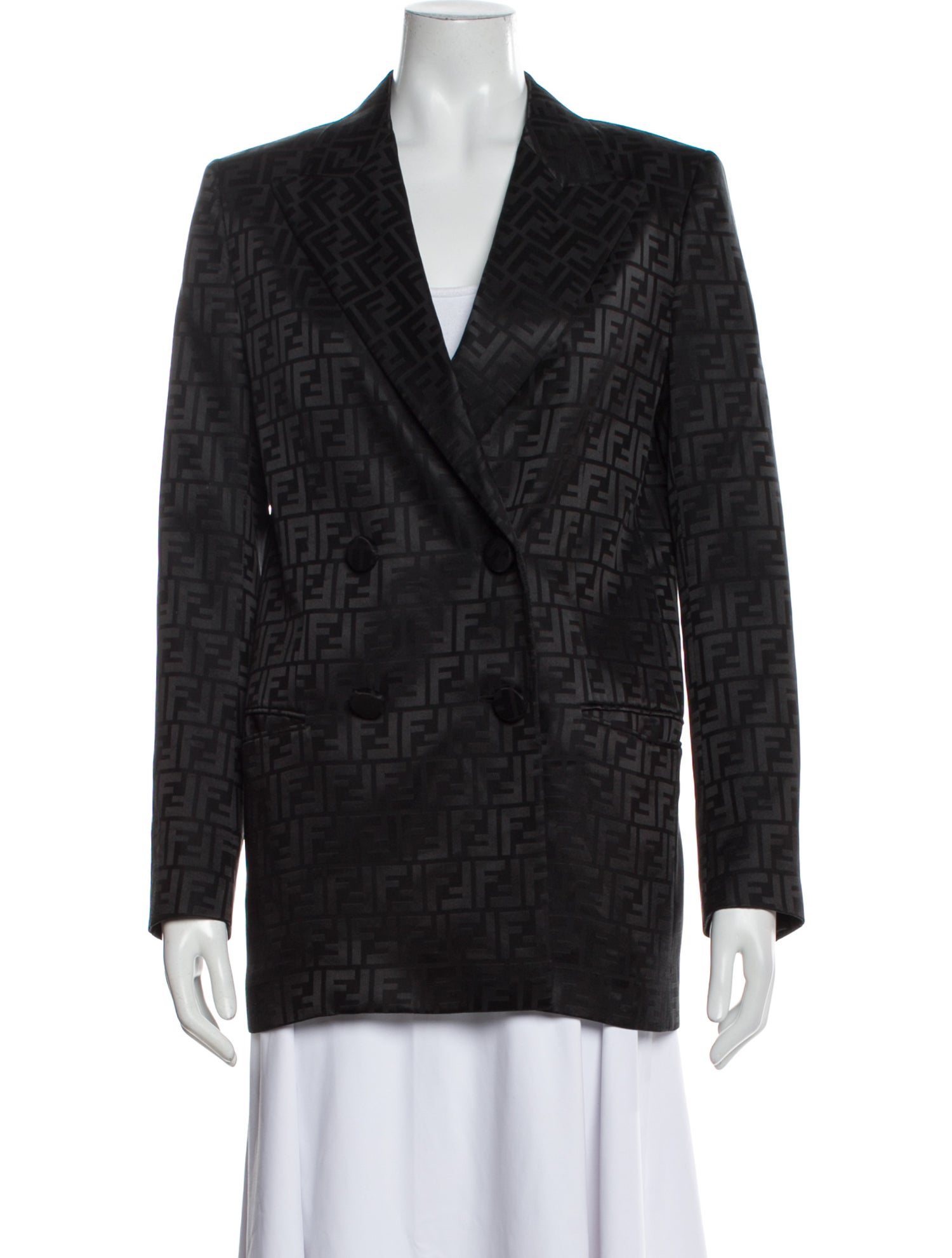 Fendi Silk Printed Blazer
