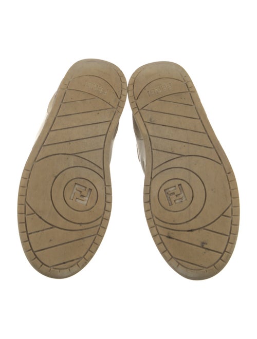 Fendi Leather Colorblock Pattern Sneakers