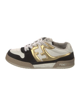 Fendi Zucca FF Logo Leather Sneakers