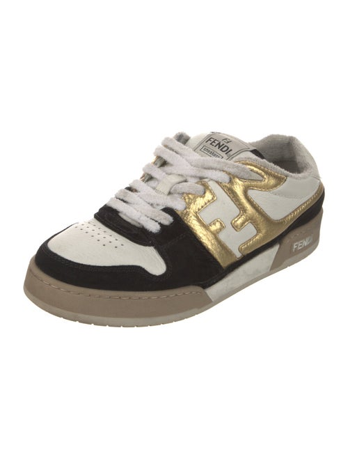 Fendi Zucca FF Logo Leather Sneakers