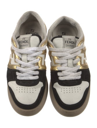 Fendi Zucca FF Logo Leather Sneakers