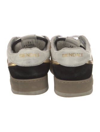 Fendi Zucca FF Logo Leather Sneakers