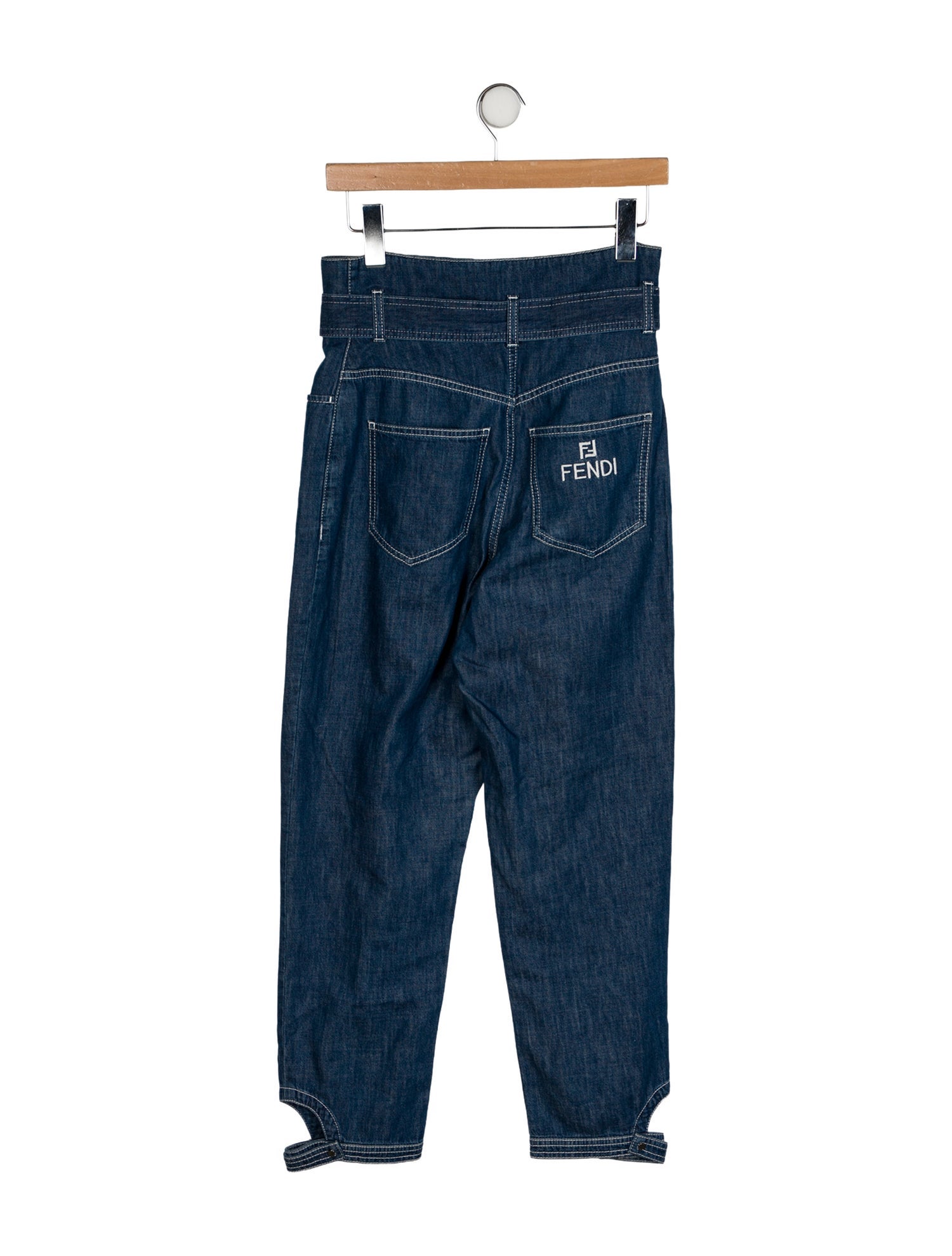 Fendi High-Rise Straight Leg Jeans