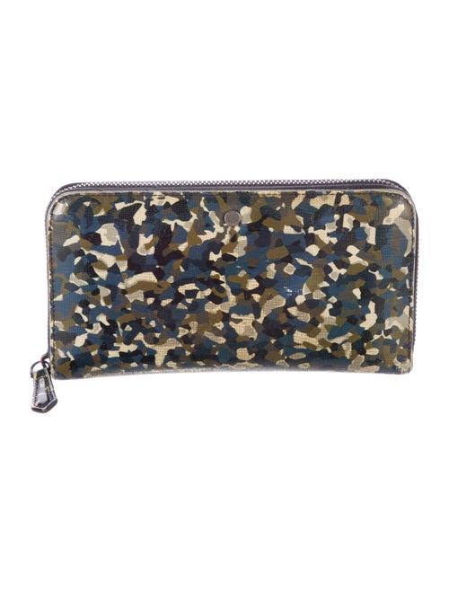 Fendi Leather Camouflage Print Continental Wallet